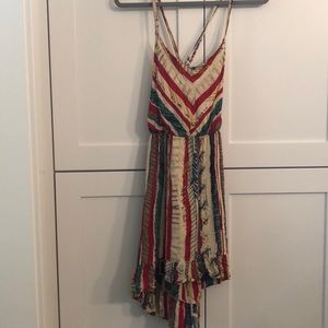 Boho style summer dress with striped pattern